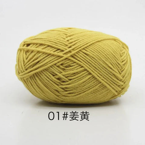 Soft 4ply Milk Cotton Knitting Yarn for Crochet and Sweaters - Himpall