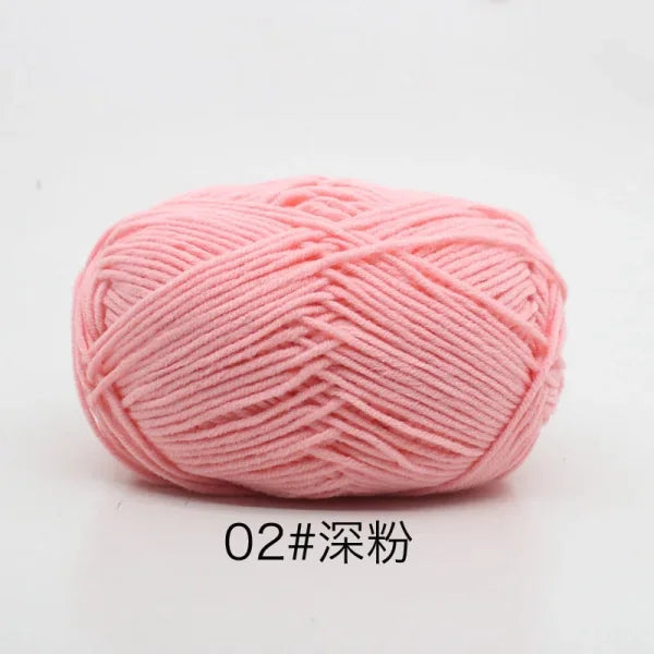 Soft 4ply Milk Cotton Knitting Yarn for Crochet and Sweaters - Himpall