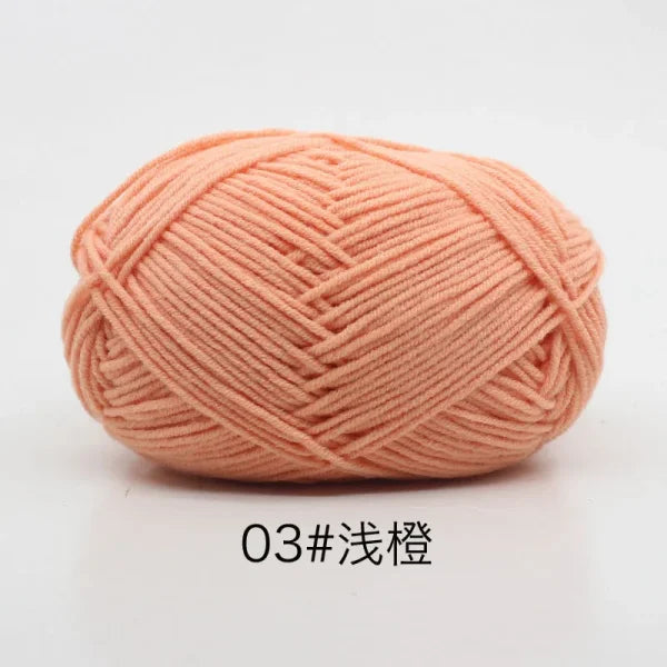 Soft 4ply Milk Cotton Knitting Yarn for Crochet and Sweaters - Himpall