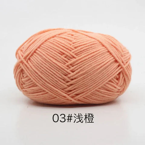 Soft 4ply Milk Cotton Knitting Yarn for Crochet and Sweaters - Himpall