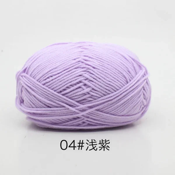 Soft 4ply Milk Cotton Knitting Yarn for Crochet and Sweaters - Himpall