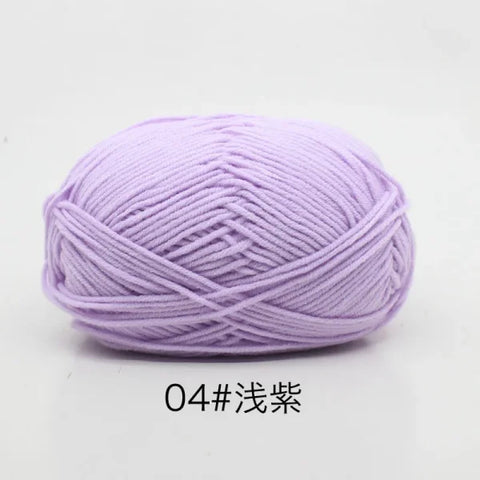 Soft 4ply Milk Cotton Knitting Yarn for Crochet and Sweaters - Himpall