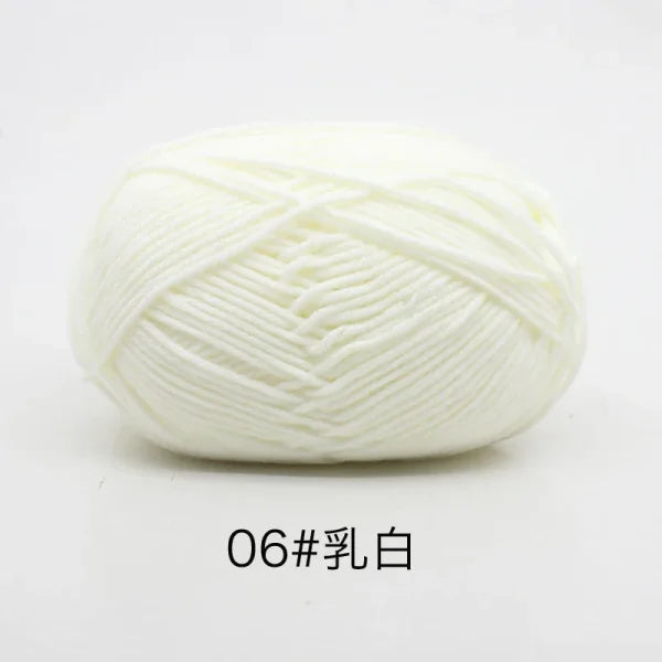 Soft 4ply Milk Cotton Knitting Yarn for Crochet and Sweaters - Himpall