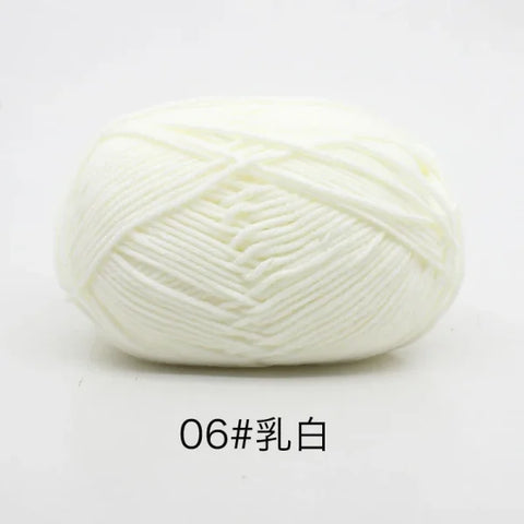 Soft 4ply Milk Cotton Knitting Yarn for Crochet and Sweaters - Himpall