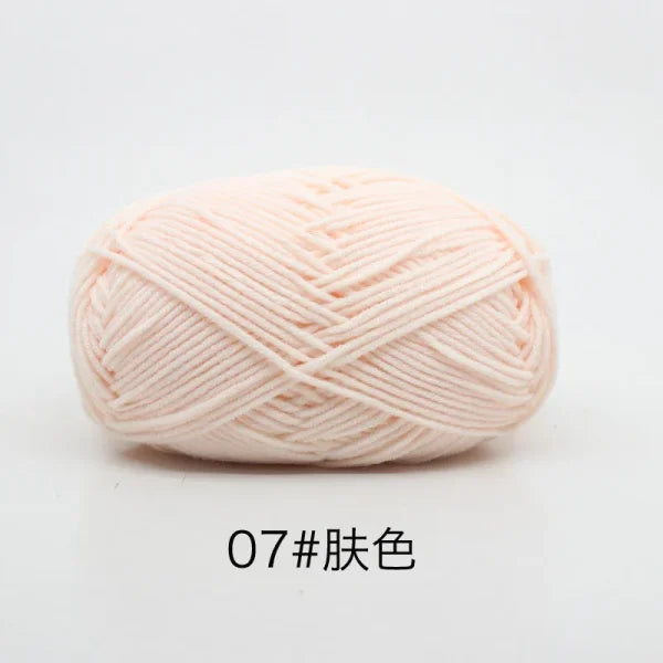Soft 4ply Milk Cotton Knitting Yarn for Crochet and Sweaters - Himpall