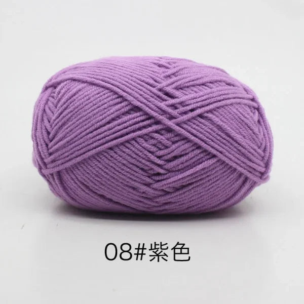 Soft 4ply Milk Cotton Knitting Yarn for Crochet and Sweaters - Himpall