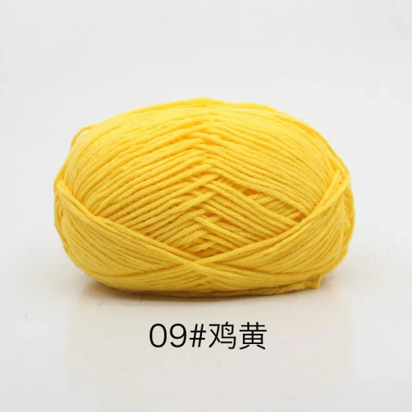 Soft 4ply Milk Cotton Knitting Yarn for Crochet and Sweaters - Himpall