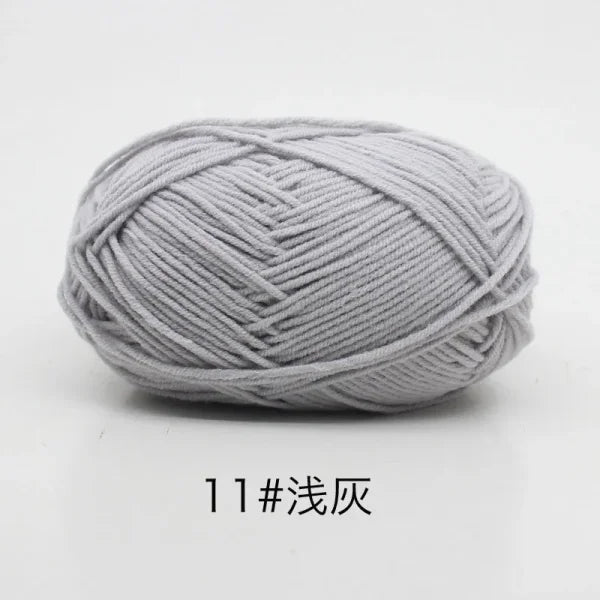 Soft 4ply Milk Cotton Knitting Yarn for Crochet and Sweaters - Himpall