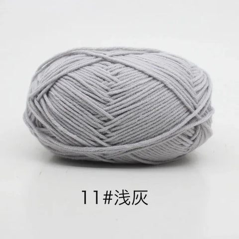 Soft 4ply Milk Cotton Knitting Yarn for Crochet and Sweaters - Himpall