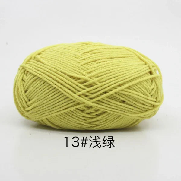 Soft 4ply Milk Cotton Knitting Yarn for Crochet and Sweaters - Himpall