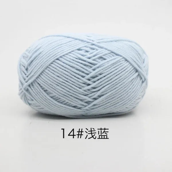 Soft 4ply Milk Cotton Knitting Yarn for Crochet and Sweaters - Himpall
