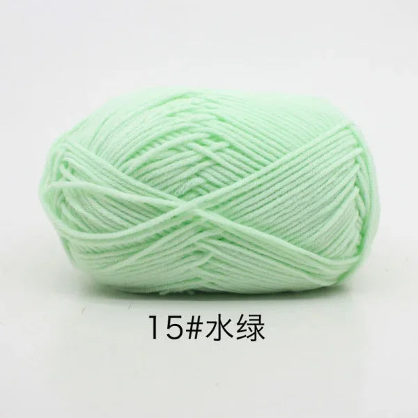 Soft 4ply Milk Cotton Knitting Yarn for Crochet and Sweaters - Himpall