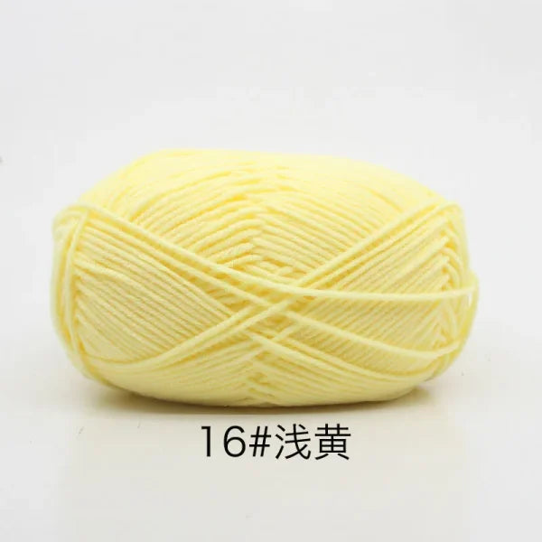 Soft 4ply Milk Cotton Knitting Yarn for Crochet and Sweaters - Himpall