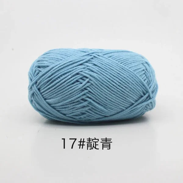 Soft 4ply Milk Cotton Knitting Yarn for Crochet and Sweaters - Himpall