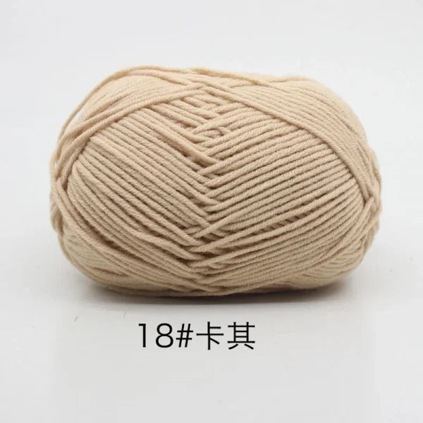 Soft 4ply Milk Cotton Knitting Yarn for Crochet and Sweaters - Himpall