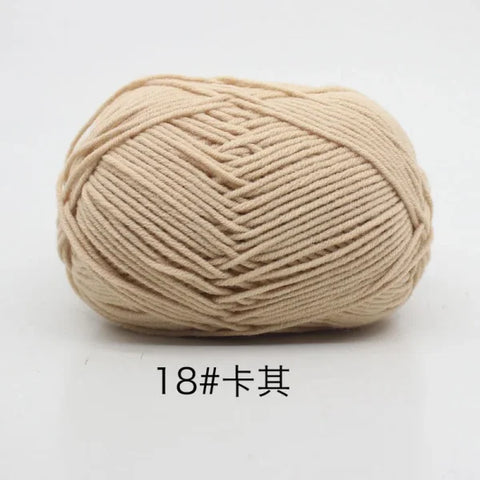 Soft 4ply Milk Cotton Knitting Yarn for Crochet and Sweaters - Himpall