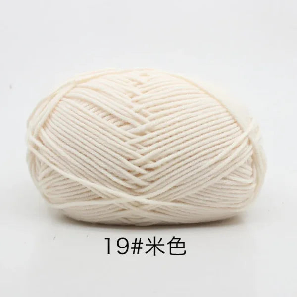 Soft 4ply Milk Cotton Knitting Yarn for Crochet and Sweaters - Himpall