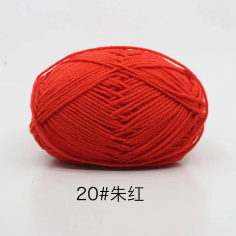 Soft 4ply Milk Cotton Knitting Yarn for Crochet and Sweaters - Himpall