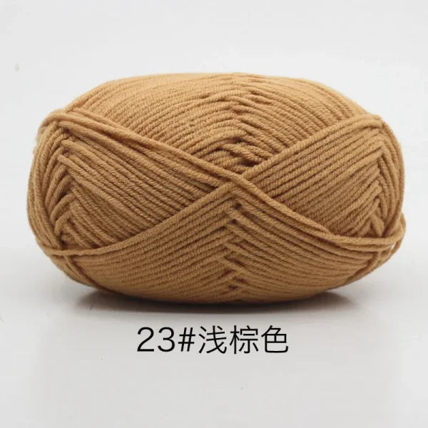 Soft 4ply Milk Cotton Knitting Yarn for Crochet and Sweaters - Himpall