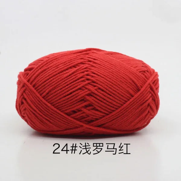 Soft 4ply Milk Cotton Knitting Yarn for Crochet and Sweaters - Himpall