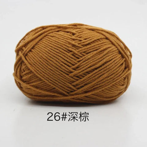 Soft 4ply Milk Cotton Knitting Yarn for Crochet and Sweaters - Himpall