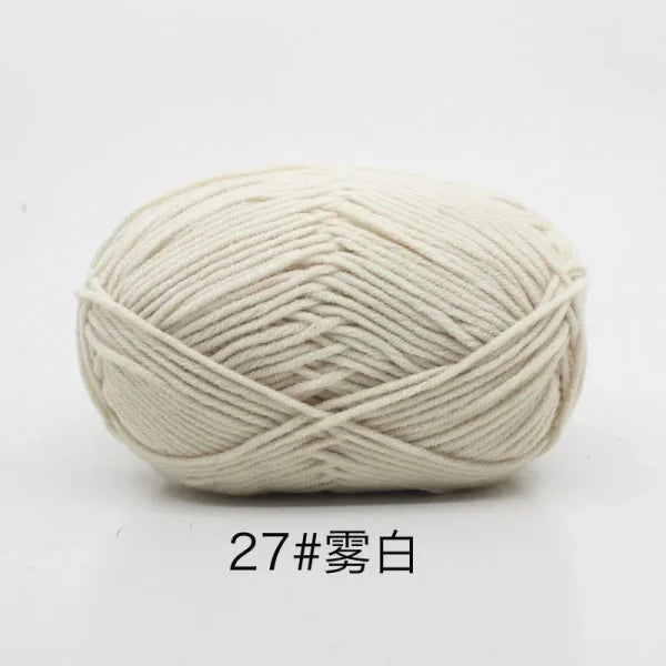 Soft 4ply Milk Cotton Knitting Yarn for Crochet and Sweaters - Himpall