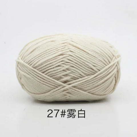 Soft 4ply Milk Cotton Knitting Yarn for Crochet and Sweaters - Himpall