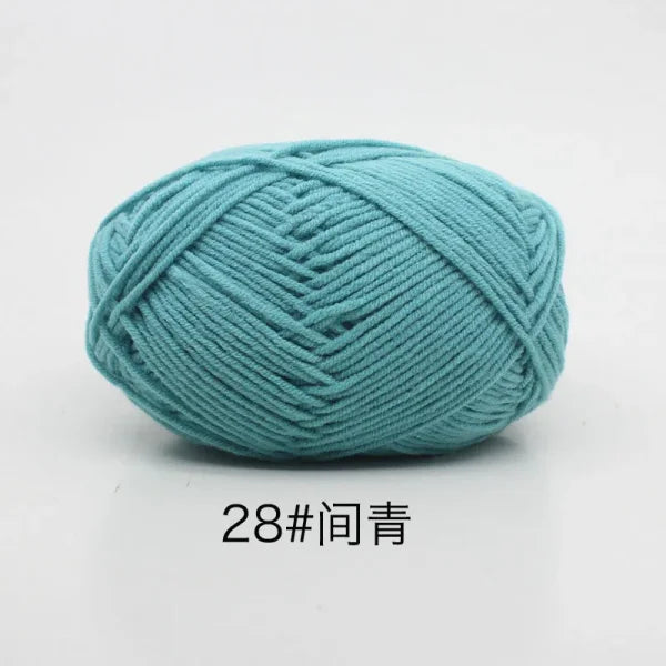 Soft 4ply Milk Cotton Knitting Yarn for Crochet and Sweaters - Himpall