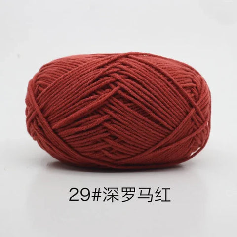 Soft 4ply Milk Cotton Knitting Yarn for Crochet and Sweaters - Himpall