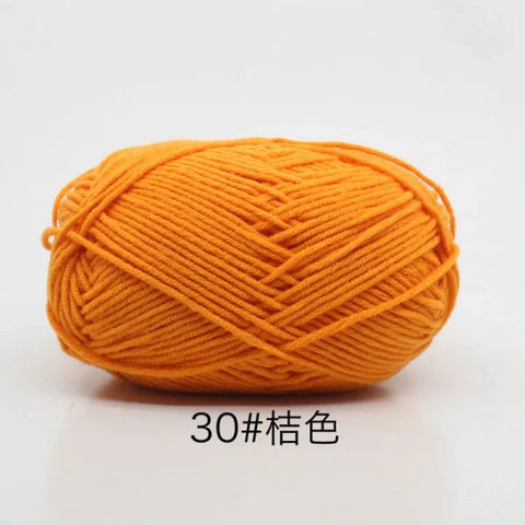 Soft 4ply Milk Cotton Knitting Yarn for Crochet and Sweaters - Himpall