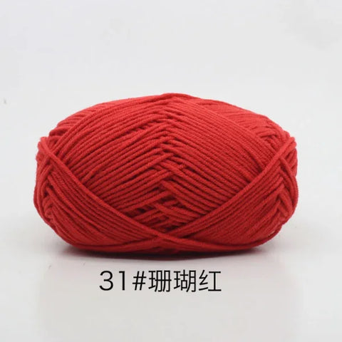 Soft 4ply Milk Cotton Knitting Yarn for Crochet and Sweaters - Himpall