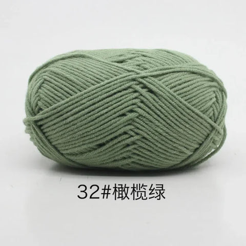 Soft 4ply Milk Cotton Knitting Yarn for Crochet and Sweaters - Himpall