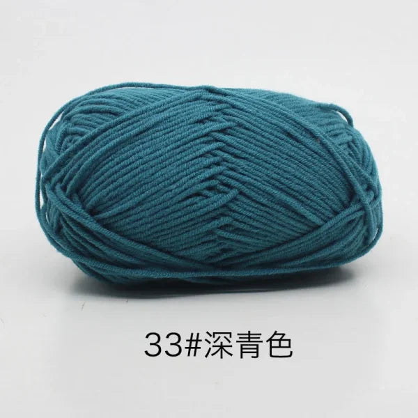 Soft 4ply Milk Cotton Knitting Yarn for Crochet and Sweaters - Himpall