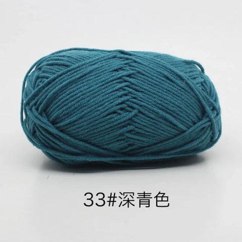 Soft 4ply Milk Cotton Knitting Yarn for Crochet and Sweaters - Himpall