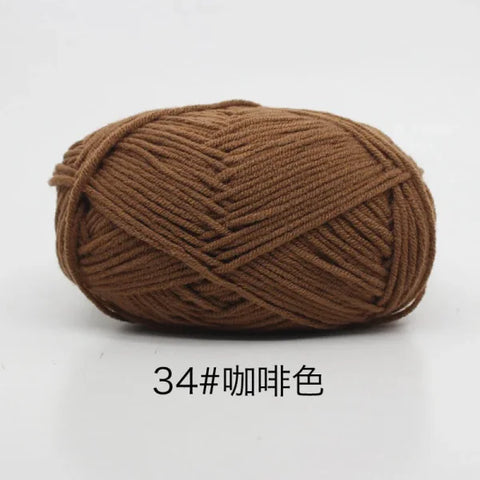 Soft 4ply Milk Cotton Knitting Yarn for Crochet and Sweaters - Himpall