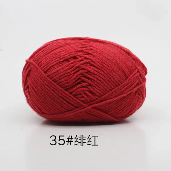 Soft 4ply Milk Cotton Knitting Yarn for Crochet and Sweaters - Himpall