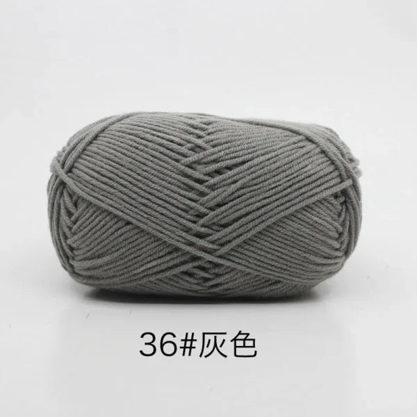 Soft 4ply Milk Cotton Knitting Yarn for Crochet and Sweaters - Himpall