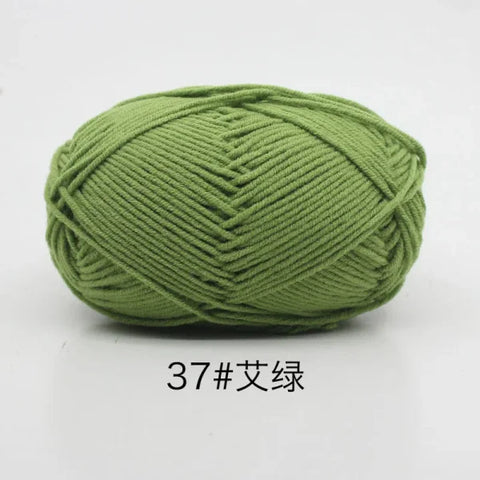 Soft 4ply Milk Cotton Knitting Yarn for Crochet and Sweaters - Himpall