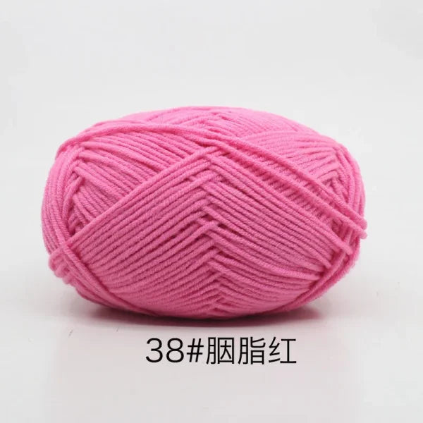 Soft 4ply Milk Cotton Knitting Yarn for Crochet and Sweaters - Himpall