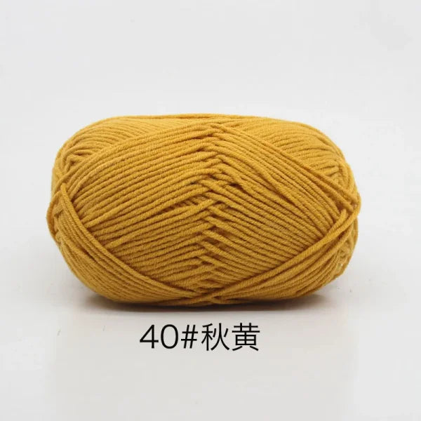 Soft 4ply Milk Cotton Knitting Yarn for Crochet and Sweaters - Himpall