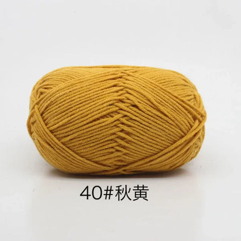 Soft 4ply Milk Cotton Knitting Yarn for Crochet and Sweaters - Himpall