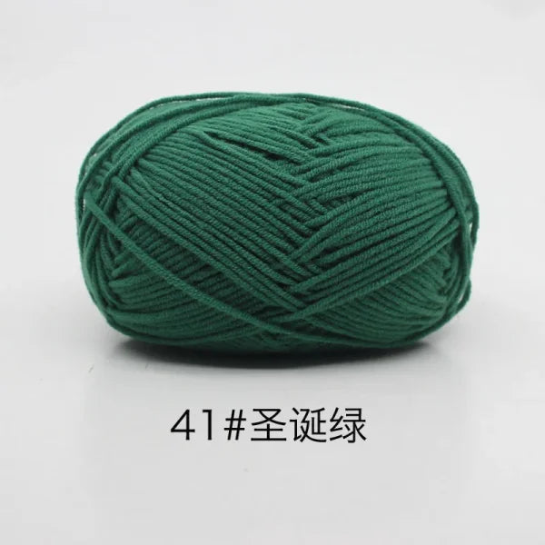 Soft 4ply Milk Cotton Knitting Yarn for Crochet and Sweaters - Himpall