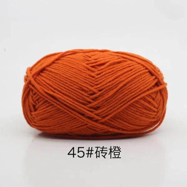 Soft 4ply Milk Cotton Knitting Yarn for Crochet and Sweaters - Himpall