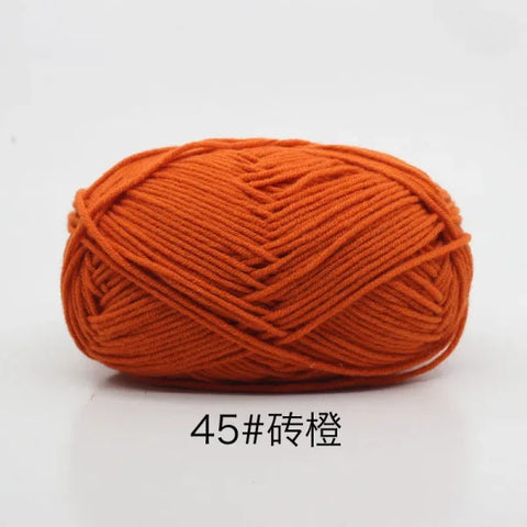 Soft 4ply Milk Cotton Knitting Yarn for Crochet and Sweaters - Himpall