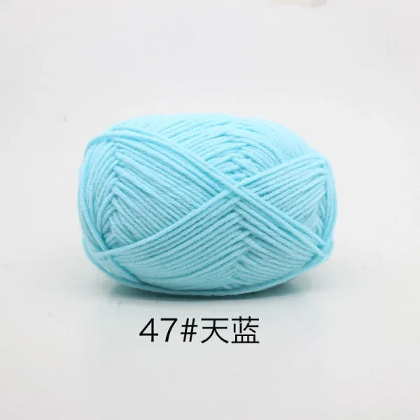 Soft 4ply Milk Cotton Knitting Yarn for Crochet and Sweaters - Himpall