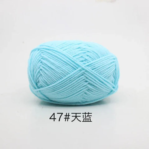 Soft 4ply Milk Cotton Knitting Yarn for Crochet and Sweaters - Himpall