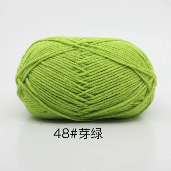 Soft 4ply Milk Cotton Knitting Yarn for Crochet and Sweaters - Himpall