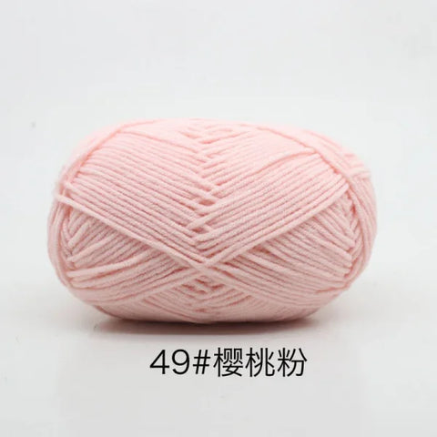 Soft 4ply Milk Cotton Knitting Yarn for Crochet and Sweaters - Himpall