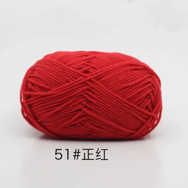 Soft 4ply Milk Cotton Knitting Yarn for Crochet and Sweaters - Himpall