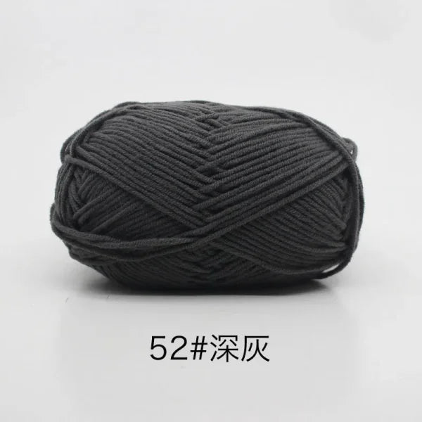 Soft 4ply Milk Cotton Knitting Yarn for Crochet and Sweaters - Himpall